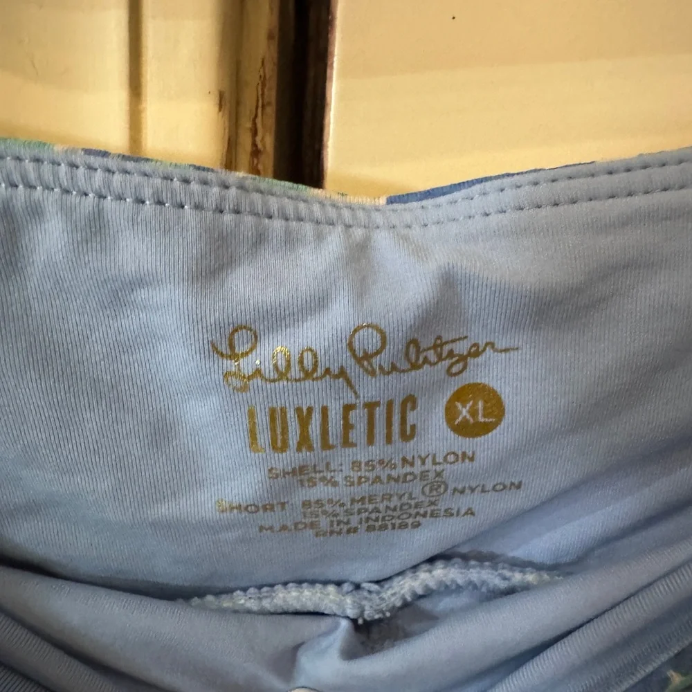 Lily‎ Pulitzer Blue Tiered Ruffle Skirt Luxletic XL